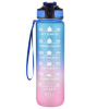 Motivational Water bottle ( 1 litre) - Blue & Pink