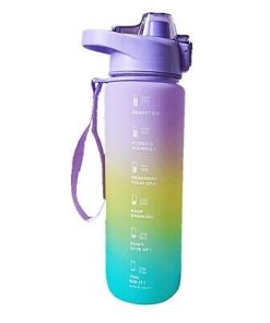 1 Litre Motivational Bottle (Purple, Yellow&Green)