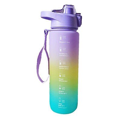 1 Litre Motivational Bottle (Purple, Yellow&Green)