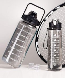 Clear Motivational Water Bottle Combo